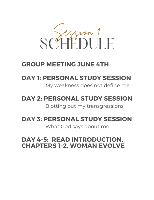 Woman Evolve Week 1: Personal Study Series