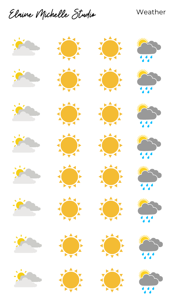 Weather Planner Stickers