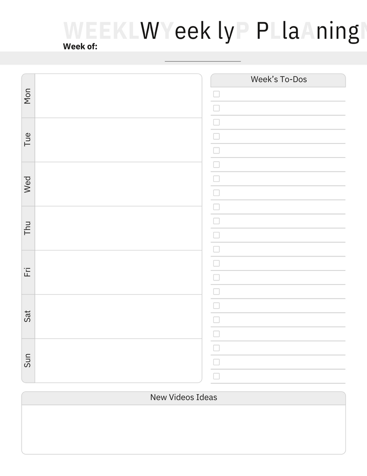 Youtube Planner
