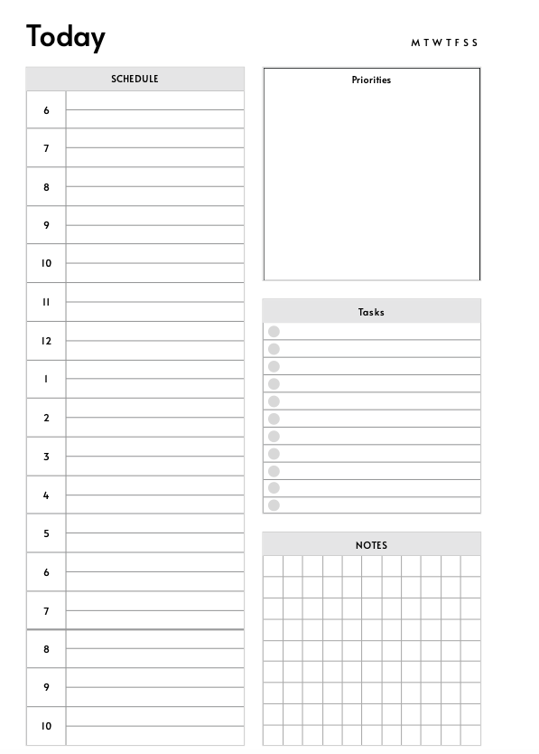 Daily Planner (Printable)