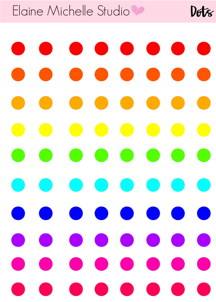 Transparent Dot Planner Stickers
