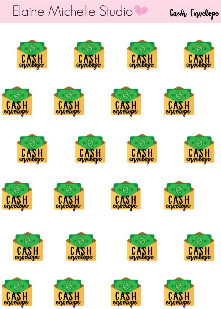 Cash Envelope- Planner Stickers