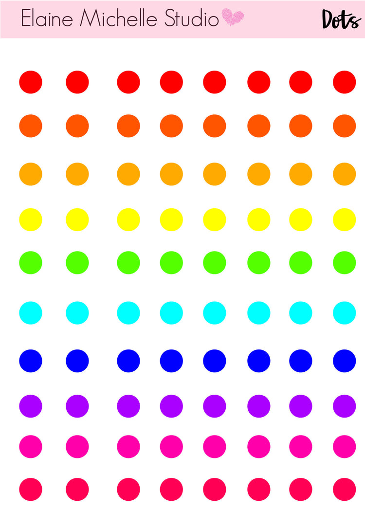 Transparent Dots- Planner Stickers