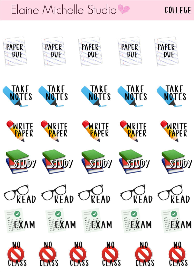 Student Planner Stickers Bundle Pack