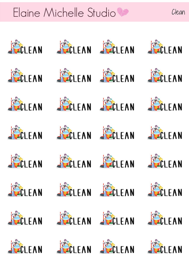 Clean- Planner Stickers