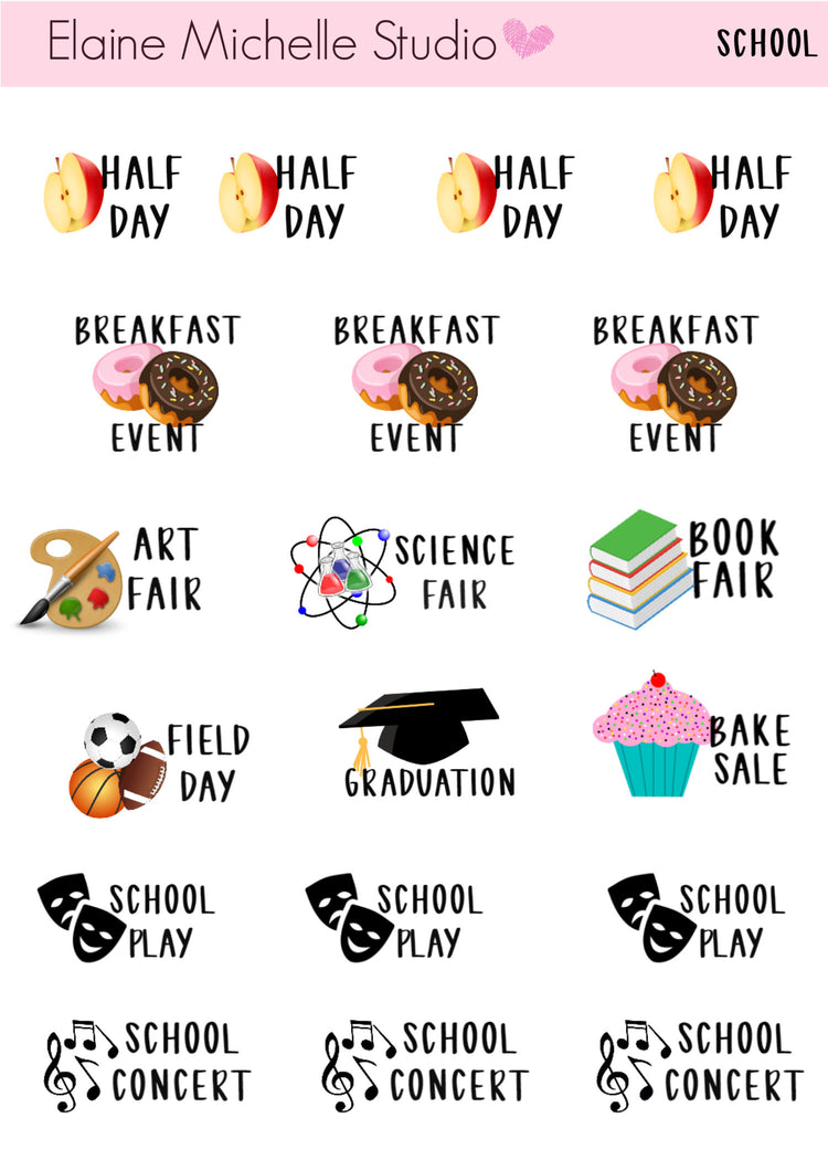 Back To School Planner Stickers