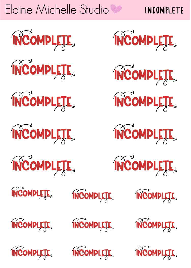 Incomplete