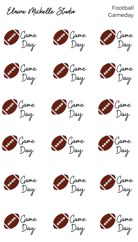 Game Day Stickers- Football