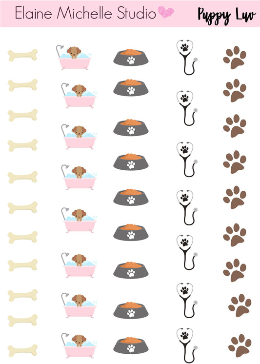 Puppy Luv- Planner Stickers