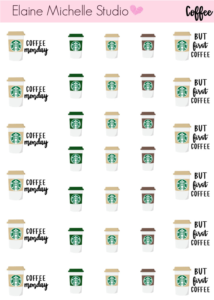 Coffee Cup- Planner Stickers