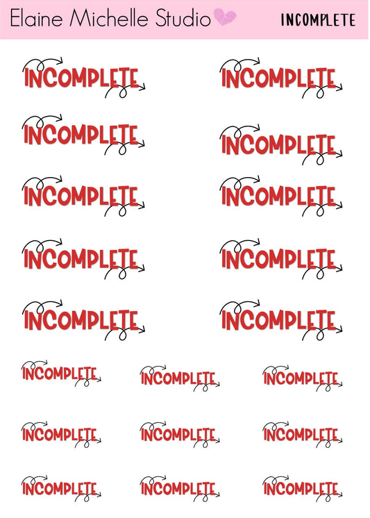 Incomplete
