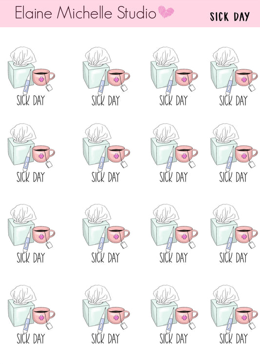 Sick Day Planner Stickers