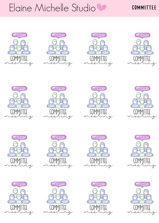 Committee Meeting Planner Stickers